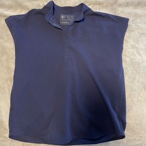 Women’s Figs Rafaela Top—Navy, XXS